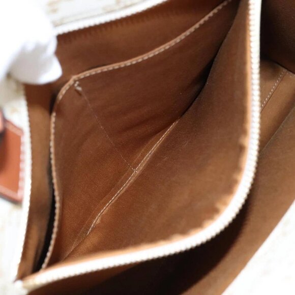 CELINE Triomphe Small Vertical Cabas Tote Bag PVC Leather 2way White - Picture 14 of 16